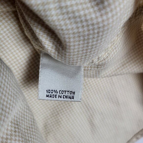 Turnbury Houndstooth Shirt Men's 2XL Beige White Button Up Long Sleeve Office - Picture 7 of 7